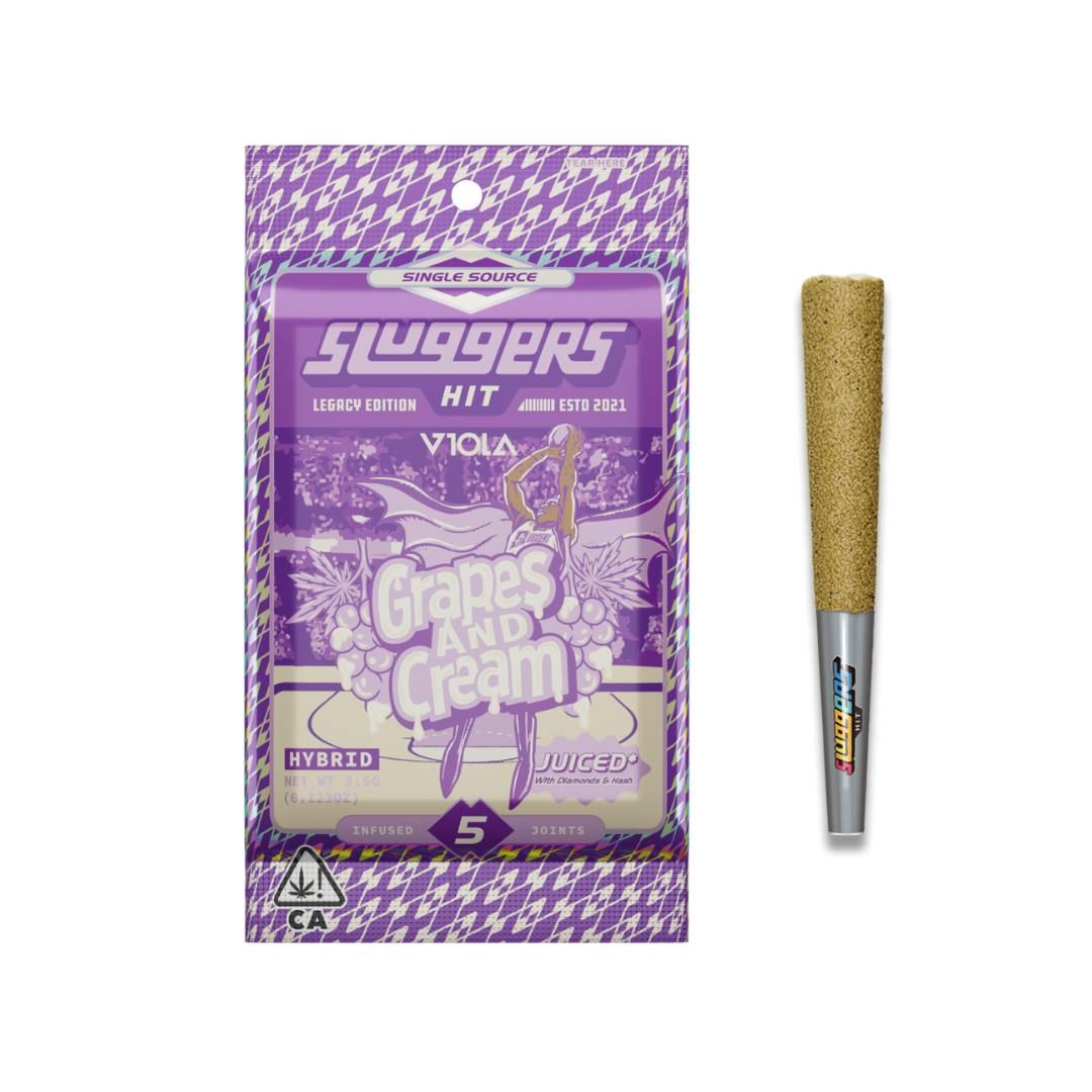 Sluggers - Infused Mini Joints - 3.5g 5pk - Grapes & Cream
