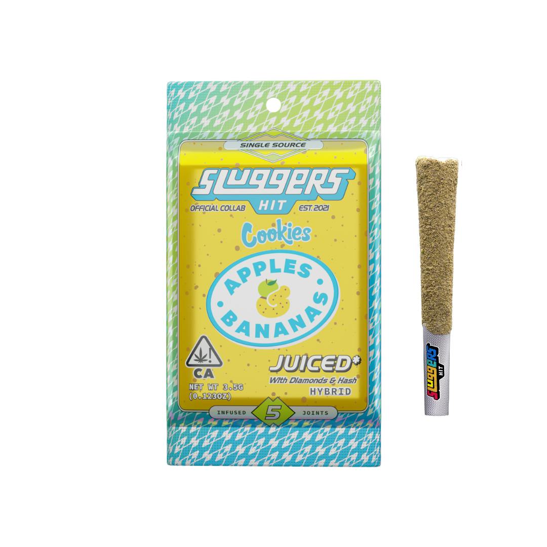 Sluggers x Cookies - Infused Prerolls - 3.5g 5pk - Apples & Bananas