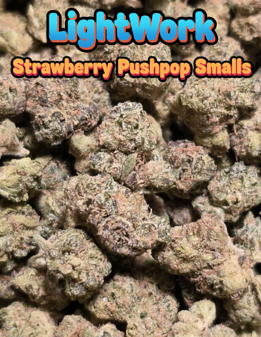 LightWork (Smalls) : Strawberry Pushpop Smalls : 28g 1OZ Flower