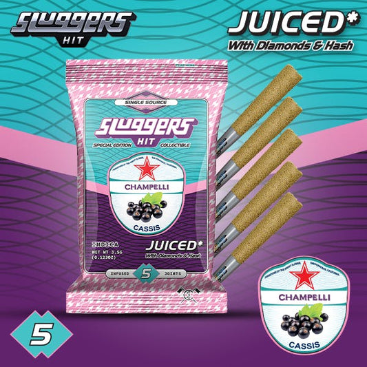 Sluggers x Champelli - Infused Prerolls - 3.5g 5pk - Cassis